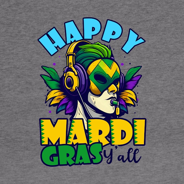 Mardi Gras Video Game Shirt | Happy Mardi Gras by Gawkclothing